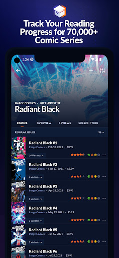 Комикс гиктер лигасы;;League of Comic Geeks қолданбасы ең танымал жаңа шығарылымдардың басында болуды және ағымдағы жинағыңызды немесе тізіміңізді бақылауды жеңілдетеді