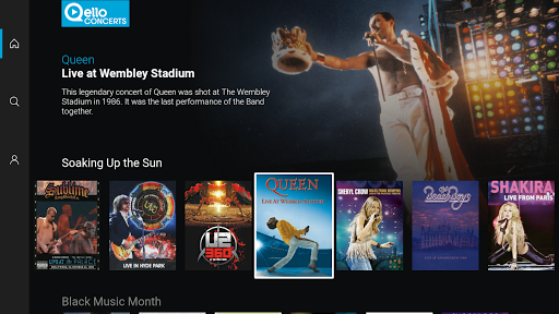 Qello концерттері;;Әлемдегі ең үлкен сұраныс бойынша толықметражды қойылымдардың, концерттік фильмдердің және музыкалық деректі фильмдердің жинағын көріңіз